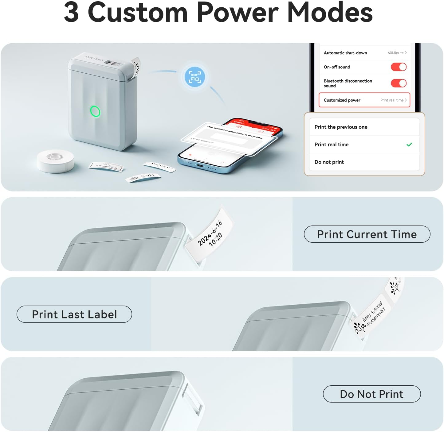 Label Maker Machine Bluetooth Label Printer for School Home Office Organization,Wireless Mini Labeler