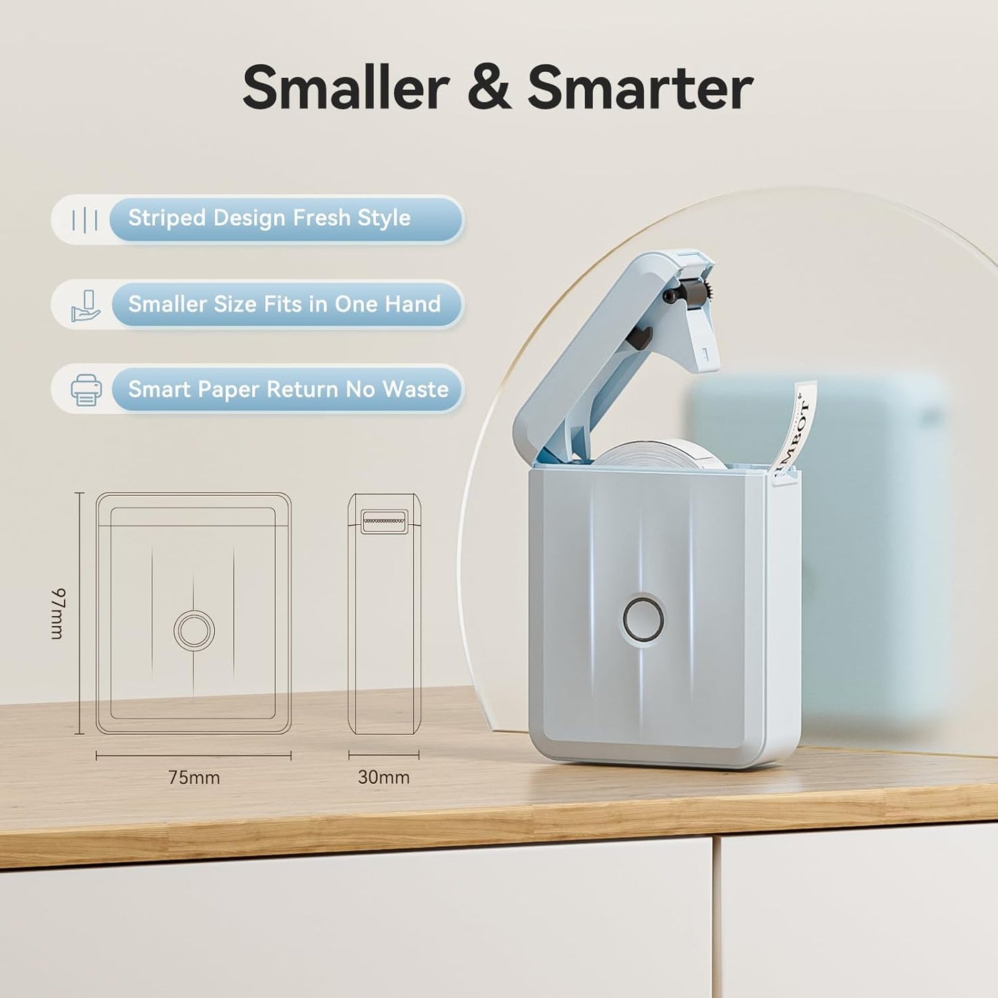 Label Maker Machine Bluetooth Label Printer for School Home Office Organization,Wireless Mini Labeler