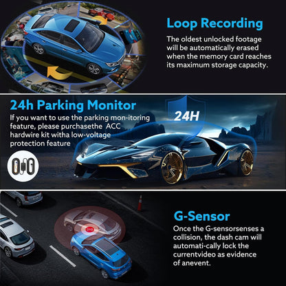 1080P Dash Camera Front and Inside,Dashcams for Cars with IR Night Vision Loop Recording G-Sensor 24Hr Parking (1080 P Front and Inside)