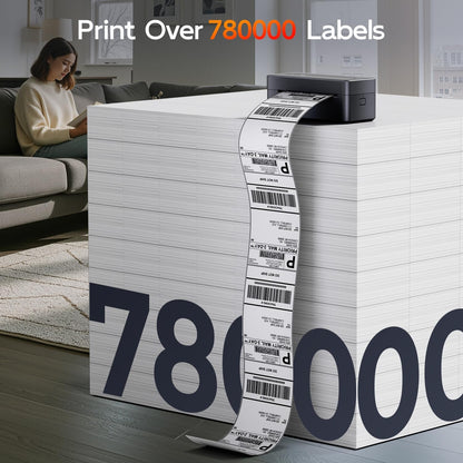 Bluetooth Thermal Label Printer, 300DPI 4X6 Shipping Label Printer for Small Business, Wireless Thermal Printer